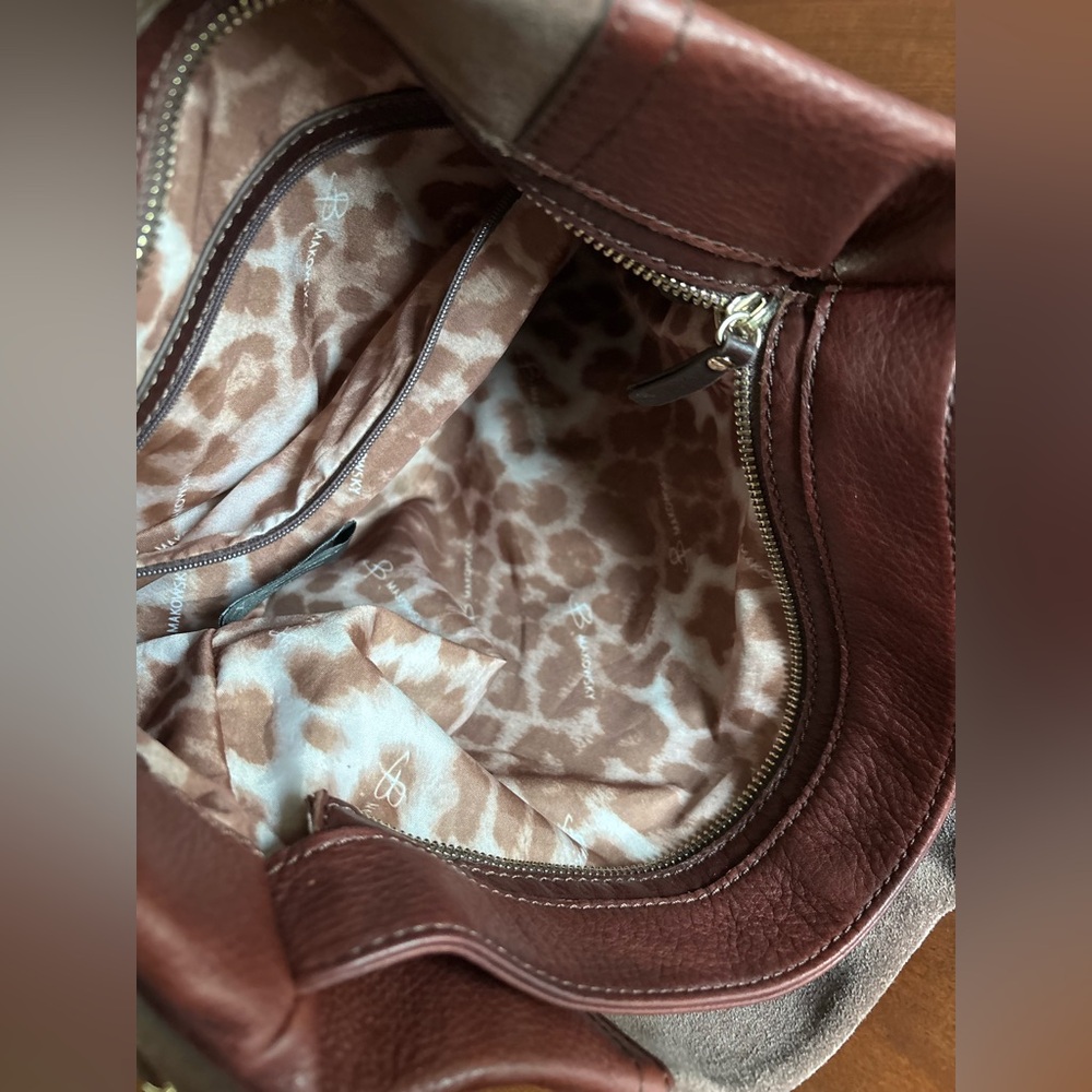 MAKOWSKY GIAMMA Hobo Shoulder Bag Genuine Suede/Leather Handbag,Designer - Picture 12 of 16